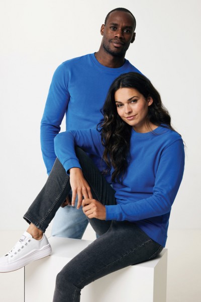 IQONIQ Zion Rundhals-Sweater aus recycelter Baumwolle, Königsblau XXL