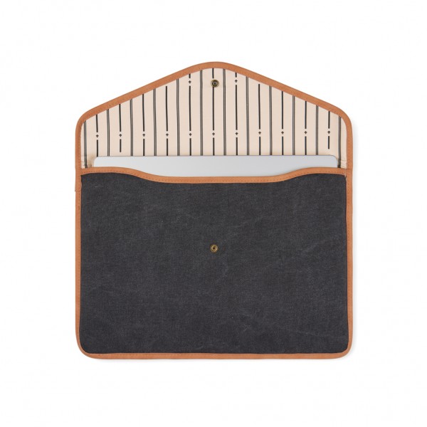 VINGA Bosler 14` Laptop-Tasche aus GRS recyceltem Canvas, schwarz