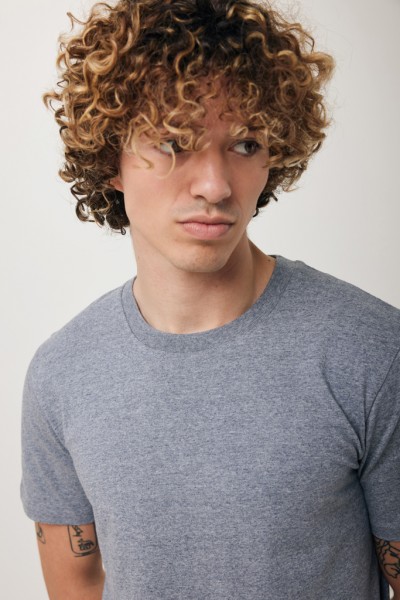 IQONIQ Brett T-Shirt aus recycelter Baumwolle, light heather navy XL