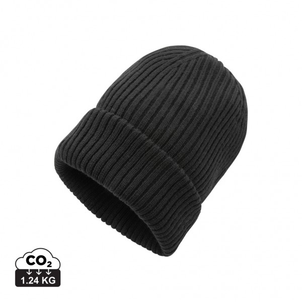Impact AWARE™ Polylana® doppelt gestrickte Mütze, schwarz