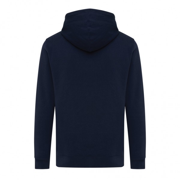 IQONIQ Rila Lightweight Hoodie aus recycelter Baumwolle, navy blau L