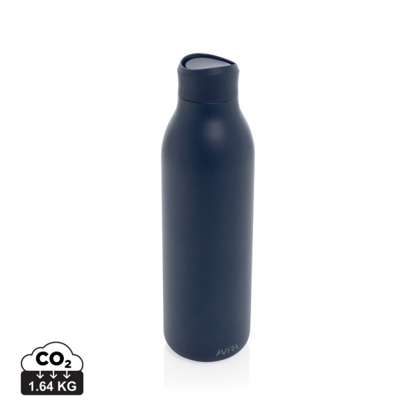 Avira Alok 360 Klick-Wasserflasche aus RCS rec. Stahl, 600ml, navy blau