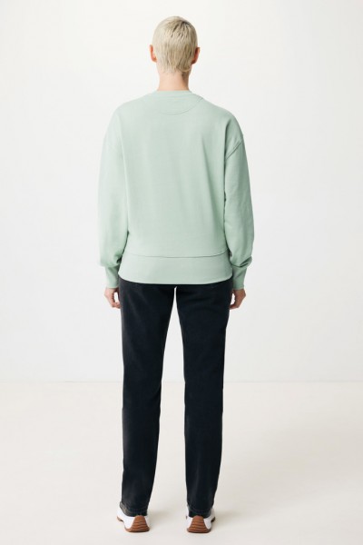 IQONIQ Kruger Relax-Rundhals-Sweater aus recycelt. Baumwolle, Iceberg green XXS