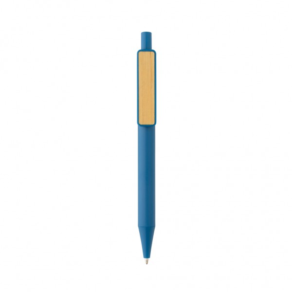 GRS rABS Stift mit Bambus-Clip, blau