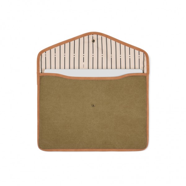 VINGA Bosler 14` Laptop-Tasche aus GRS recyceltem Canvas, grün