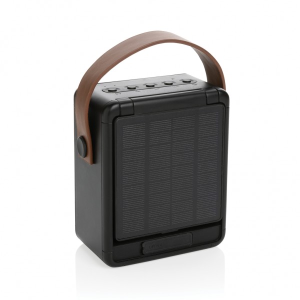 Skywave 12W Solar-Lautsprecher aus RCS recyceltem Kunststoff, schwarz