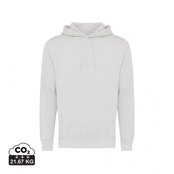 IQONIQ Rila Lightweight Hoodie aus recycelter Baumwolle, light heather grey 5XL