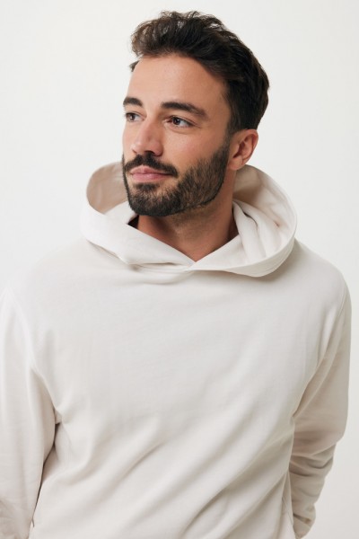 IQONIQ Yengo Hoodie mit Seitentaschen aus rec. Baumwolle, ivory white XXS