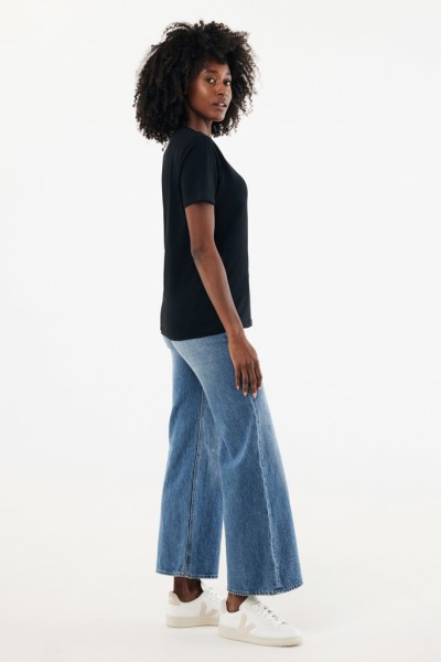 IQONIQ Brett T-Shirt aus recycelter Baumwolle, schwarz M