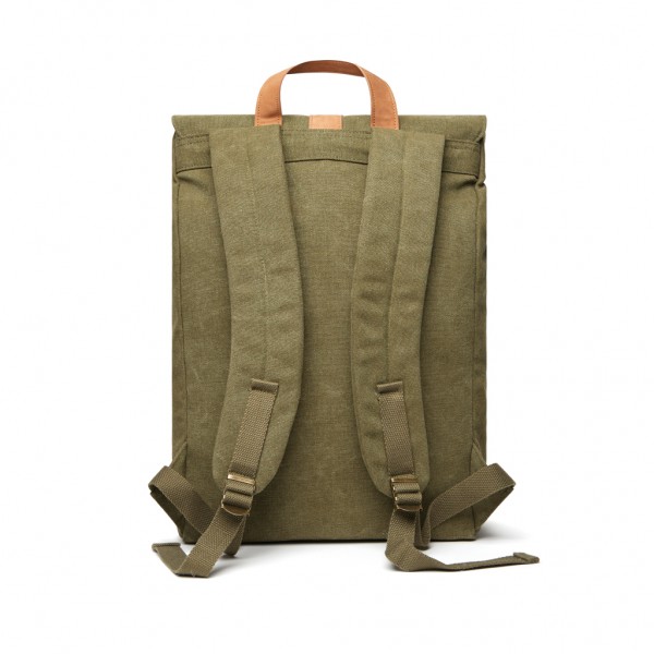 VINGA Bosler Rucksack aus GRS recyceltem Canvas, grün
