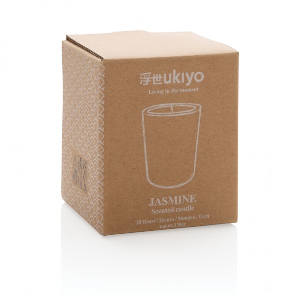 Ukiyo kleine parfümierte Kerze im Glas, schwarz