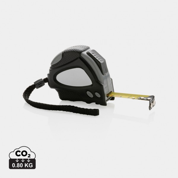 Auto-Stop-Maßband aus recyceltem Kunststoff, 3m/16mm, schwarz