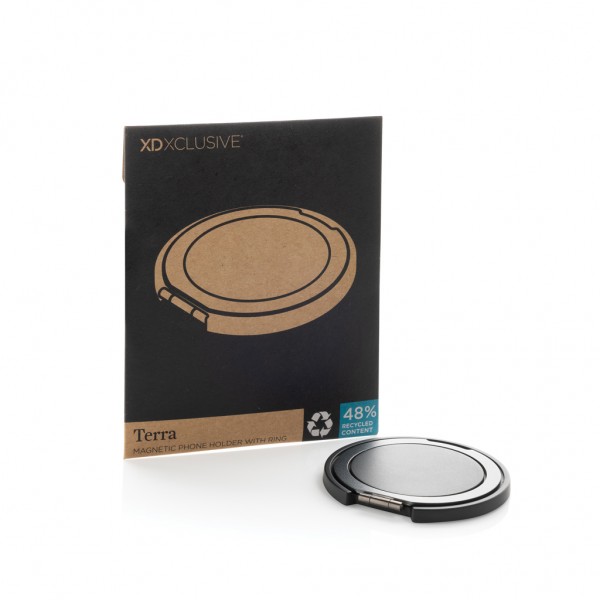 Terra Magnetic magnetischer Handyhalter mit Ring, grau