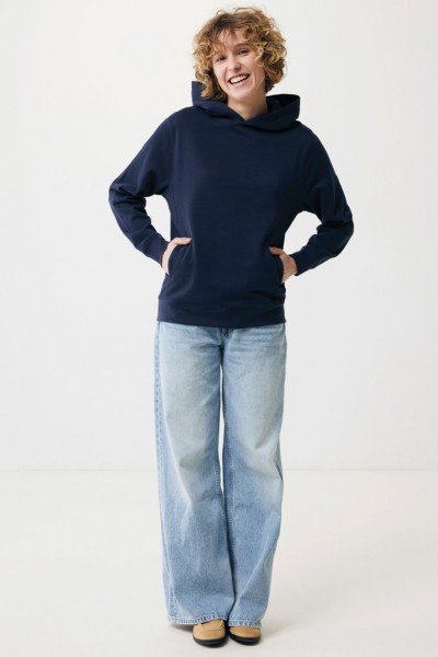 IQONIQ Yengo Hoodie mit Seitentaschen aus rec. Baumwolle, navy blau XXS