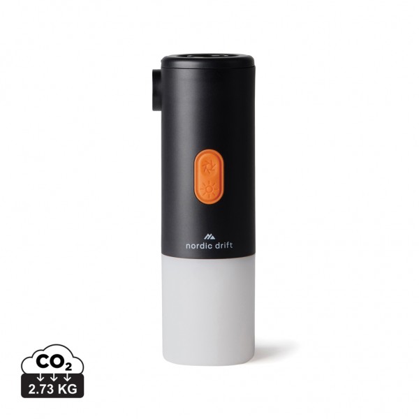 Nordic Drift Titan 2-in-1-Luftpumpe und Campinglampe, schwarz