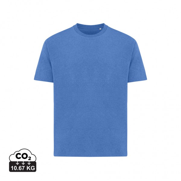 IQONIQ Teide T-Shirt aus recycelter Baumwolle, heather blue 4XL
