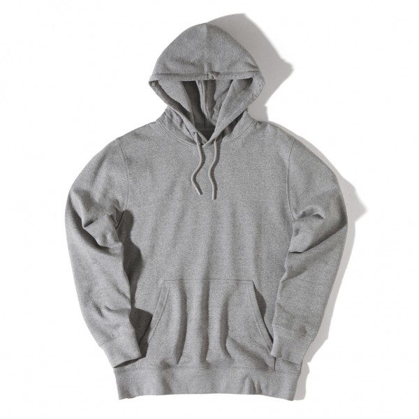 IQONIQ Rila Lightweight Hoodie aus recycelter Baumwolle, light heather anthracite XS