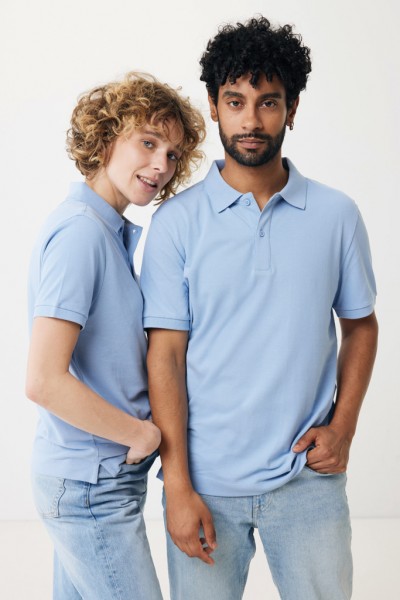 IQONIQ Yosemite Piqué-Poloshirt aus recycelter Baumwolle, sky blue XXS
