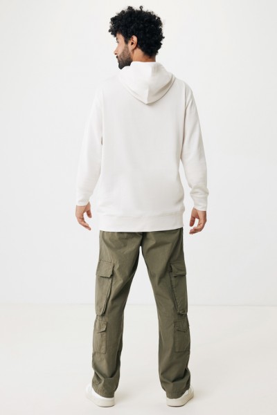 IQONIQ Yengo Hoodie mit Seitentaschen aus rec. Baumwolle, ivory white XXXL