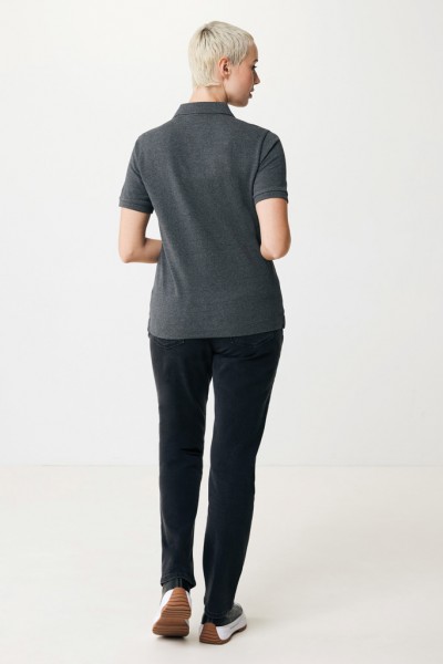 IQONIQ Yosemite Piqué-Poloshirt aus recycelter Baumwolle, heather anthracite S