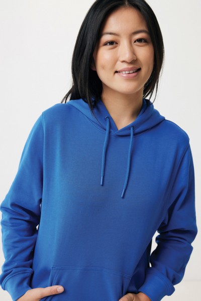 IQONIQ Rila Lightweight Hoodie aus recycelter Baumwolle, Königsblau L