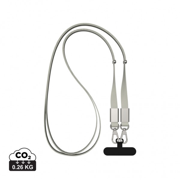 Nivo Crossbody-Handyband aus RCS recyceltem PET, grau