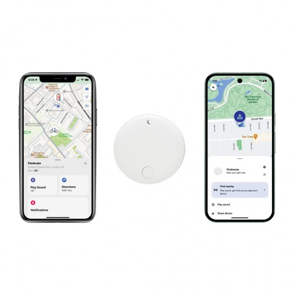 Findmate Dual IPX5 Artikel-Finder aus RCS recyceltem ABS, weiß