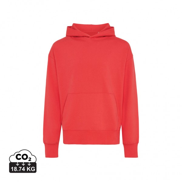 IQONIQ Yoho Relax-Hoodie aus recycelter Baumwolle, luscious red XXS