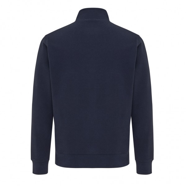 IQONIQ Elgon Quarter-Zip-Sweater aus rec. Baumwolle, navy blau XL