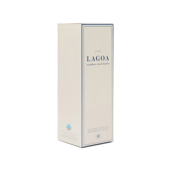 VINGA Lagoa Flasche aus RCS Stainless-Steel, 600ml, hellblau