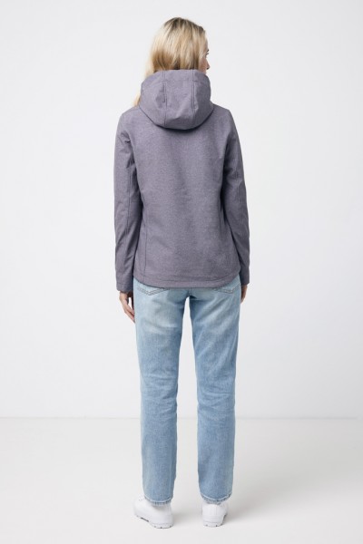 IQONIQ Makalu Damen Softshelljacke aus recyceltem Polyester, vulcano heather grey XL