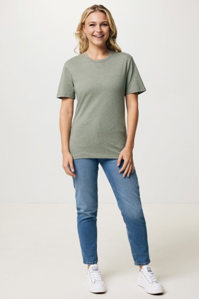 IQONIQ Manuel ungefärbtes T-Shirt aus recycelter Baumwolle, heather green XS