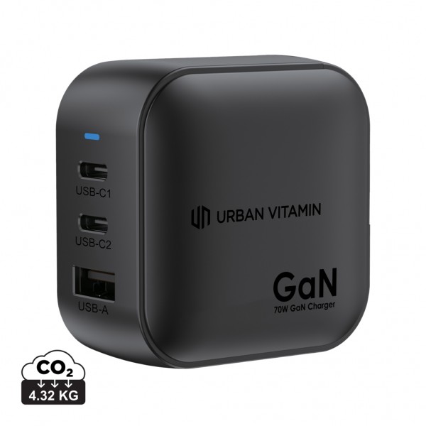 Urban Vitamin Santa Cruz 70W GAN-Ladegerät aus RCS rec. PC, schwarz