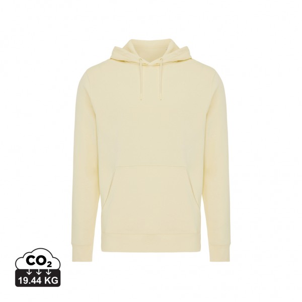 IQONIQ Rila Lightweight Hoodie aus recycelter Baumwolle, cream yellow S