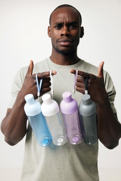 Impact auslaufsichere Wasserflasche aus RCS recyc. PET 600ml, schwarz