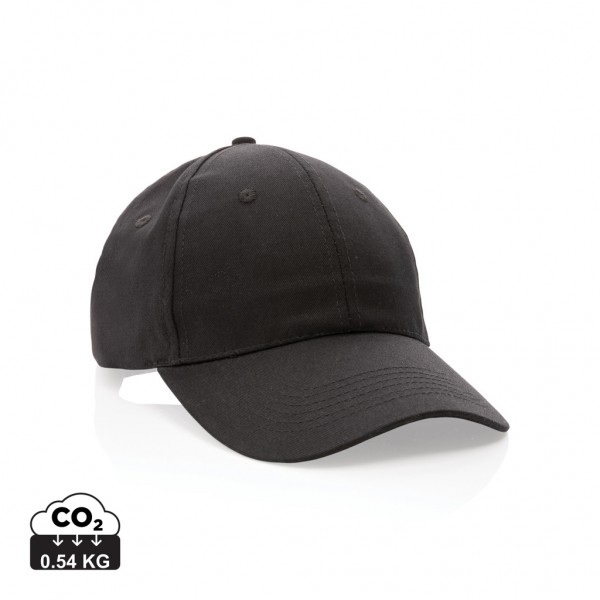 Impact 6 Panel Kappe aus 190gr rCotton mit AWARE™ Tracer, schwarz