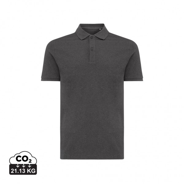 IQONIQ Yosemite Piqué-Poloshirt aus recycelter Baumwolle, heather anthracite XL