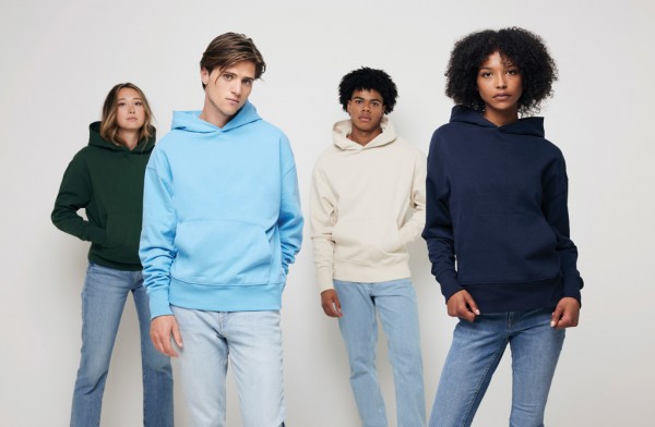 IQONIQ Yoho Relax-Hoodie aus recycelter Baumwolle, navy blau XXL