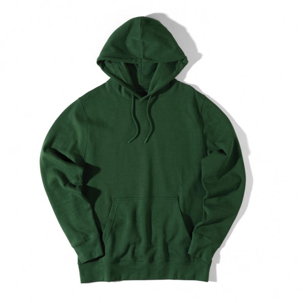 IQONIQ Rila Lightweight Hoodie aus recycelter Baumwolle, forest green XXXL