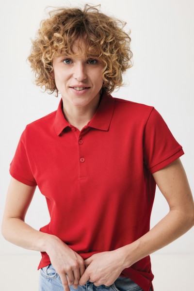 IQONIQ Yosemite Damen Piqué-Poloshirt aus rec. Baumwolle, rot L