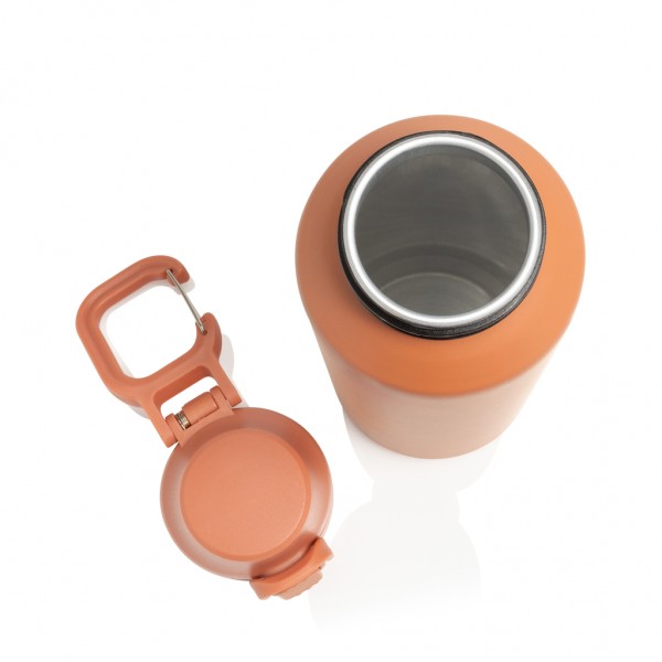 Via RCS Re-Steel Sportflasche mit Verschluss, 600ml, orange