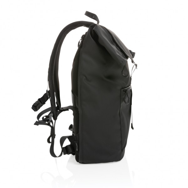 Impact AWARE™ RPET wasserabweisender 15.6` Laptop-Rucksack, schwarz