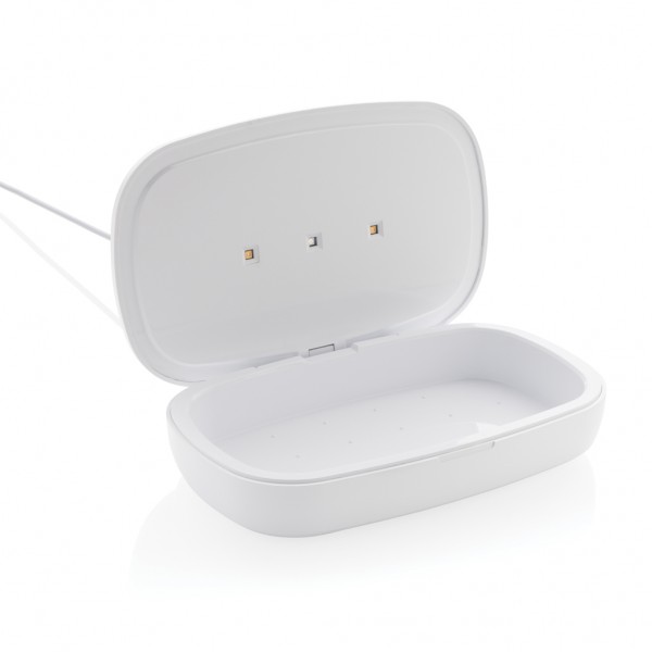 UV-C Sterilisations-Box mit 5W Wireless Charger, weiß
