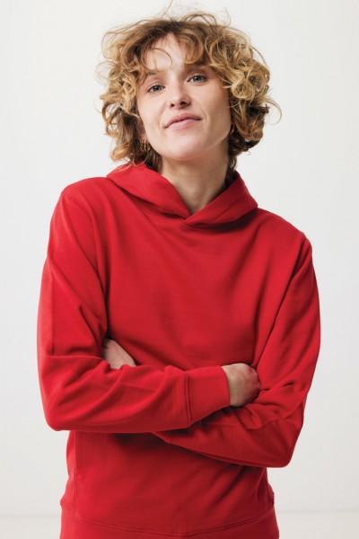 IQONIQ Yengo Hoodie mit Seitentaschen aus rec. Baumwolle, rot XXS