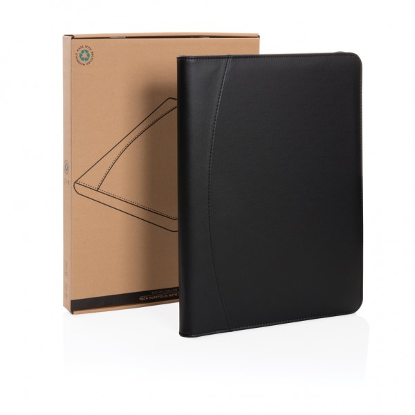 RCS rPU Deluxe Tech Portfolio mit Reißverschluss, schwarz