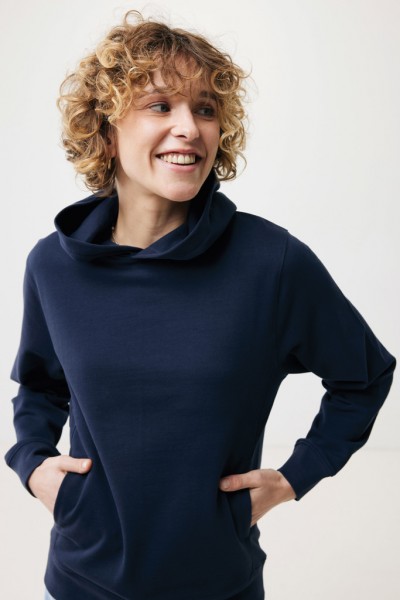 IQONIQ Yengo Hoodie mit Seitentaschen aus rec. Baumwolle, navy blau M