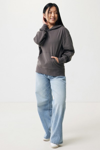 IQONIQ Yoho Relax-Hoodie aus recycelter Baumwolle, anthrazit XXS