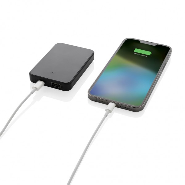 Boostcore 5.000mAh Powerbank aus RCS rec. Kunststoff, schwarz