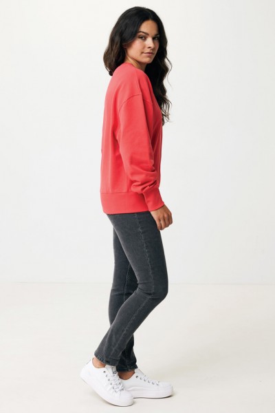 IQONIQ Kruger Relax-Rundhals-Sweater aus recycelt. Baumwolle, luscious red M