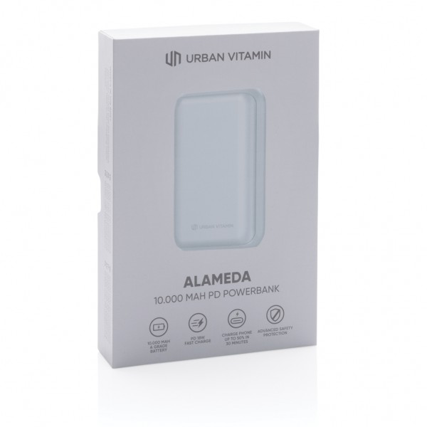 Urban Vitamin Alameda 10.000mAh 18W PD Powerbank, weiß